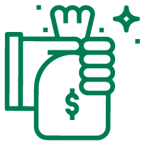 holding money bag